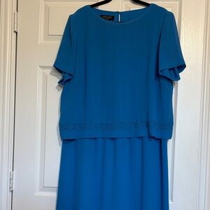Suzi Chin for Maggy Boutique Vibrant Blue Midi Dress